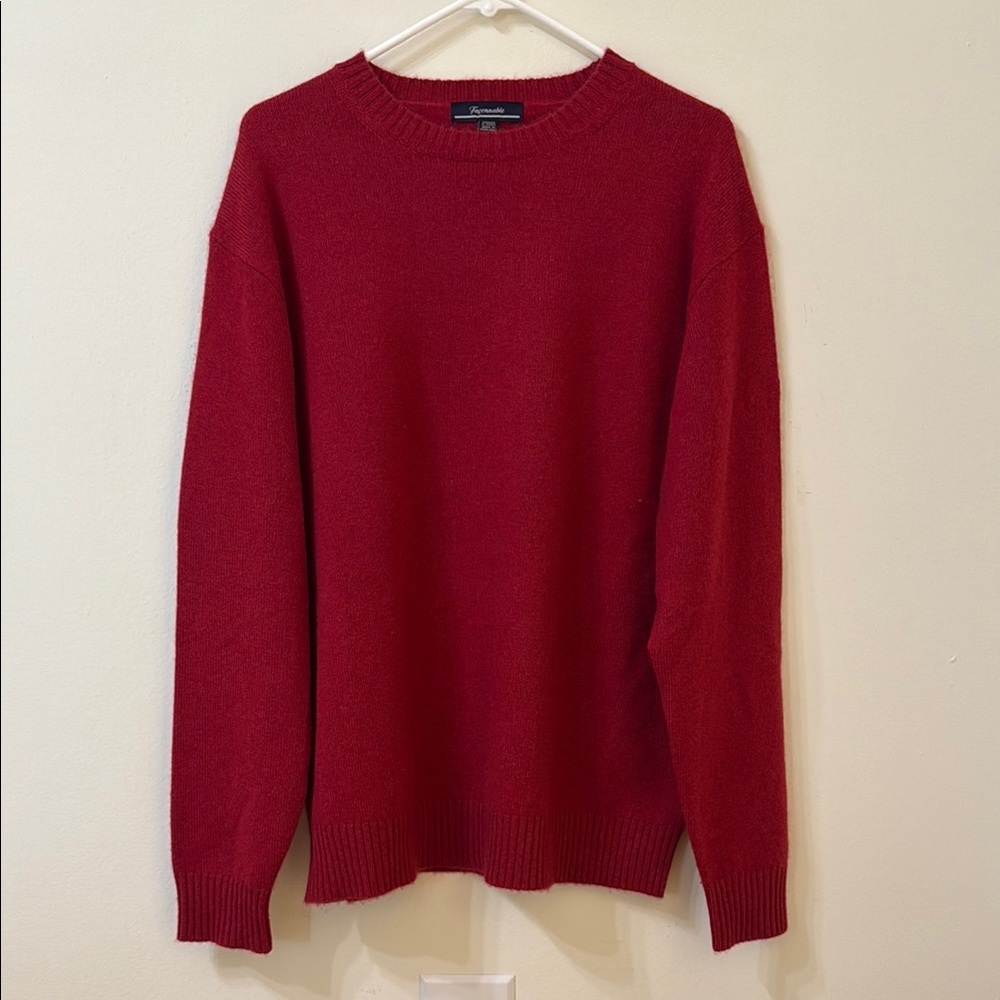 Faconnable Rich Red Crewneck Sweater